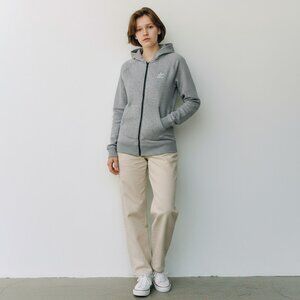 Adidas Originals Gray Essentials Full Zip Hoodie – Size Small